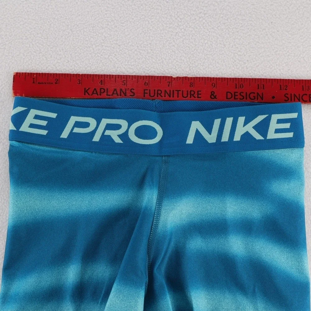 Nike‎ Pro Dri-FIT Womens 3 Inch Training Shorts Teal Blue Gradient IH7636-301 S